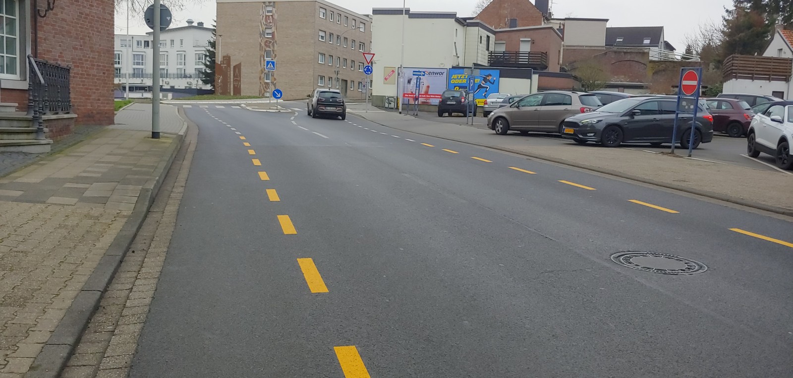 Bild: Radschutzstreifen auf der Oststraße in Kohlscheid