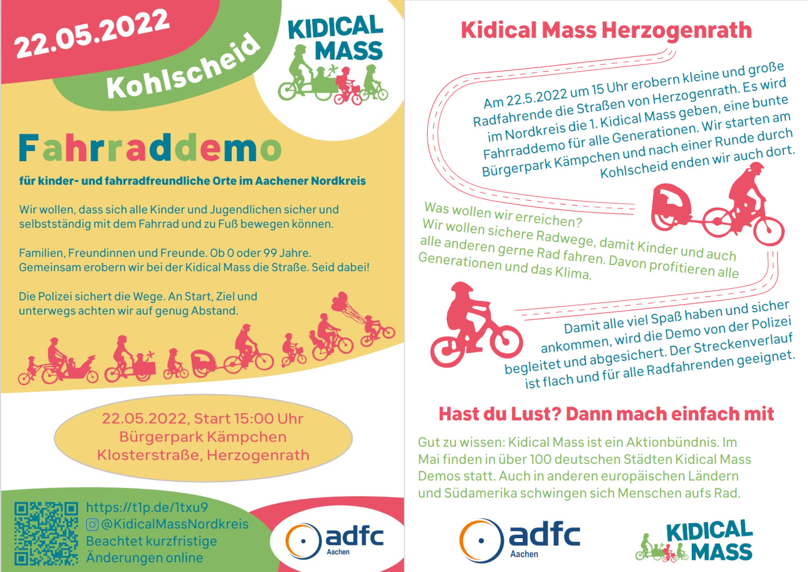 Bild: Flyer zur Kidical Mass
