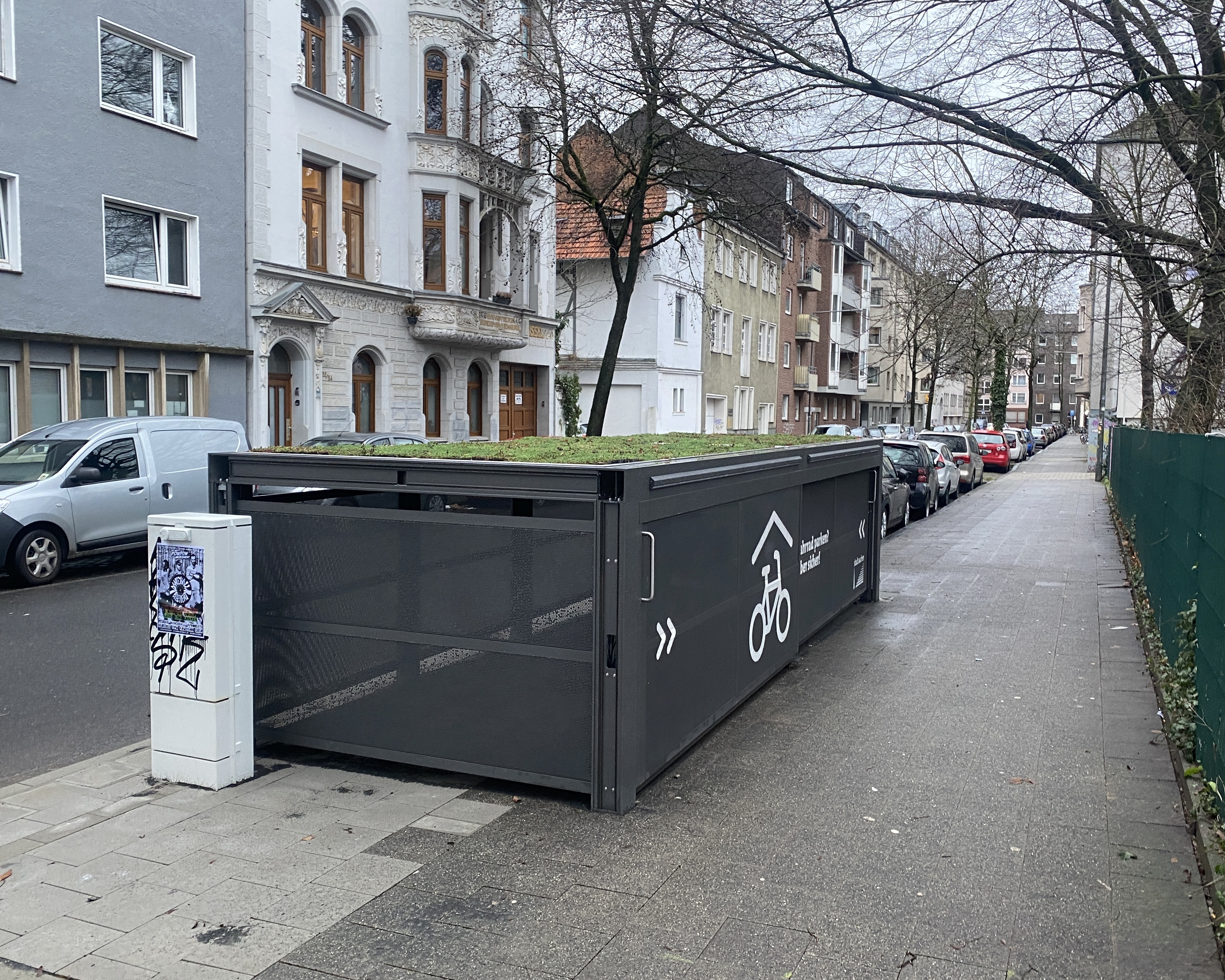 Gesichertes Fahrradparken in der Brabantstraße