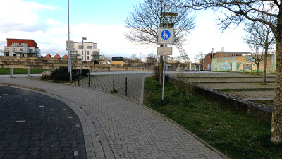 Bild: Kein Radverkehr erlaubt um zum Annapark zu fahren