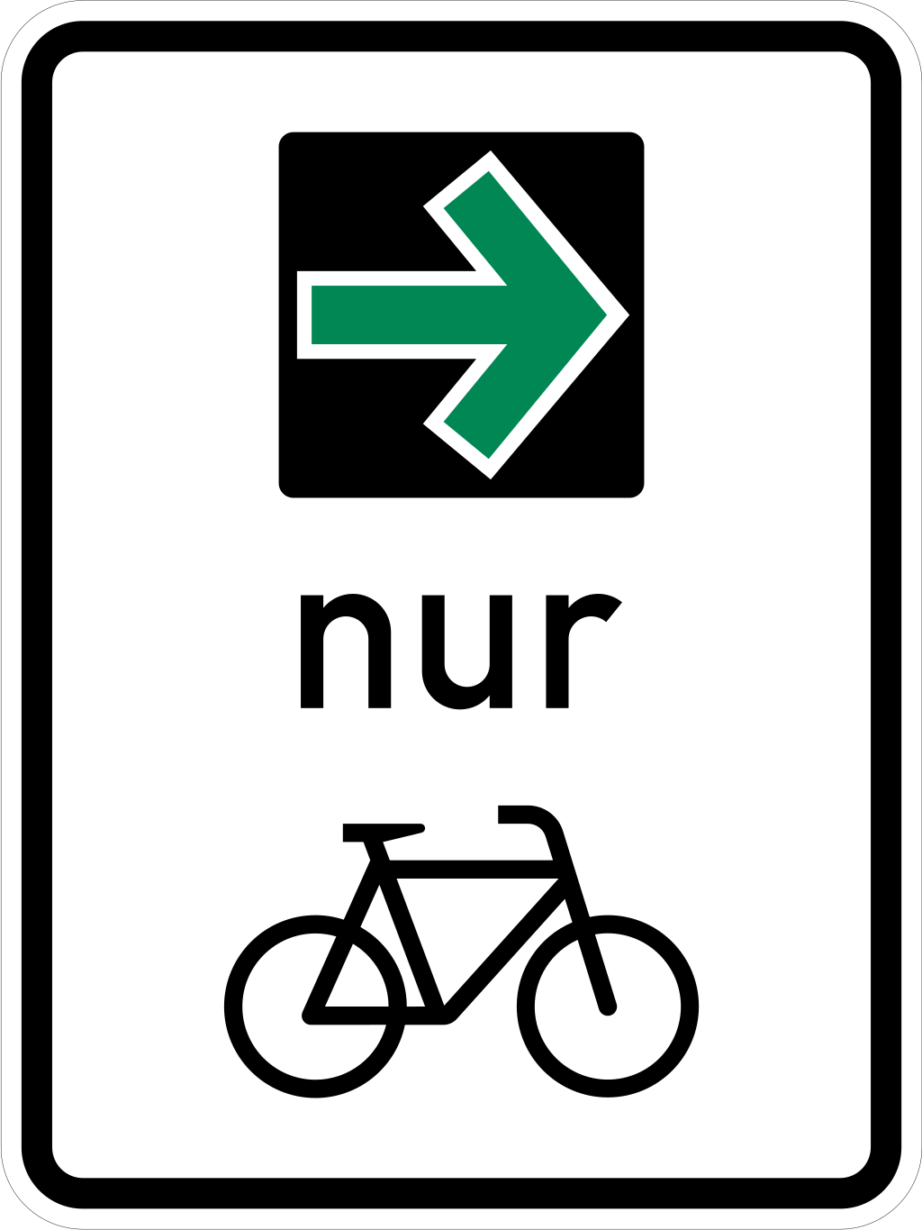 Bild: Schild Grünpfeil für Radfahrende